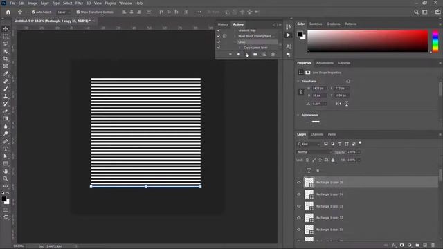 How To Use Photoshop Action To Create A Wavy Line Text Effect #Photoshop
