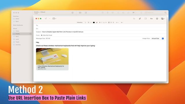 How to Disable Apple Mail Rich Link Preview in macOS Ventura