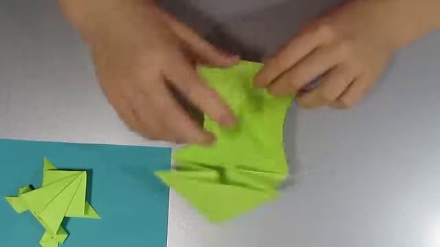 ПРЫГАЮЩАЯ ЛЯГУШКА   ОРИГАМИ  Из Бумаги для Детей Своими Руками  Видео