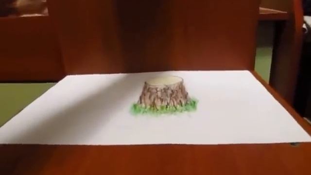 3D Drawing On Paper 3Д рисунок на бумаге карандашом
