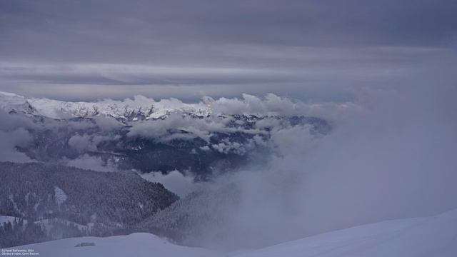 Timelapse. Облака в горах, Сочи, Россия. Clouds In The Mountains, Sochi, Russia.