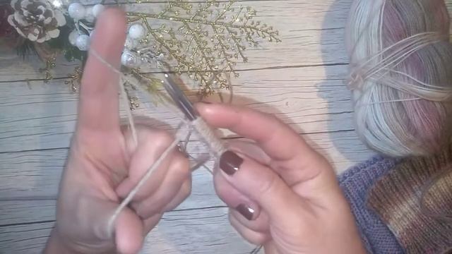 МК эластичный наборный край петель спицами/