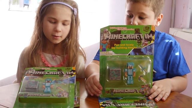 Обзор игрушек Майнкрафт Стив в алмазной броне