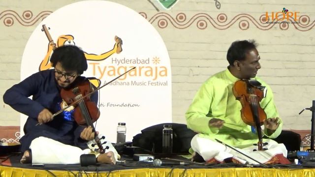 HTAMF 2023 Day 1 Violin Duet By Sri Bhatti Pavan Singh & Sri Peri Tyagaraju