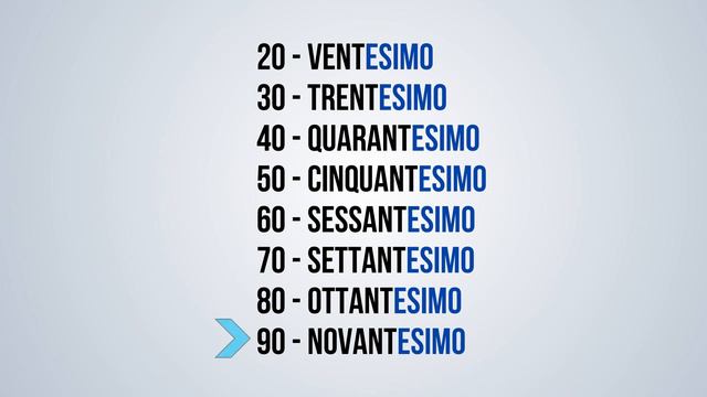 L’AGGETIVO NUMERALE  -  ИМЯ ЧИСЛИТЕЛЬНОЕ