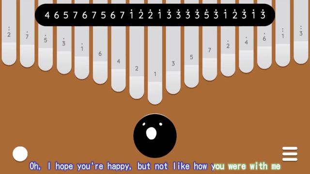 Happier By Olivia Rodrigo Kalimba Cover With Easy Tabs (Keylimba App)