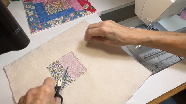 Quilt As You Go Log Cabin Quilt Square - A Tulip Square Quilting & Sewing Tutorial