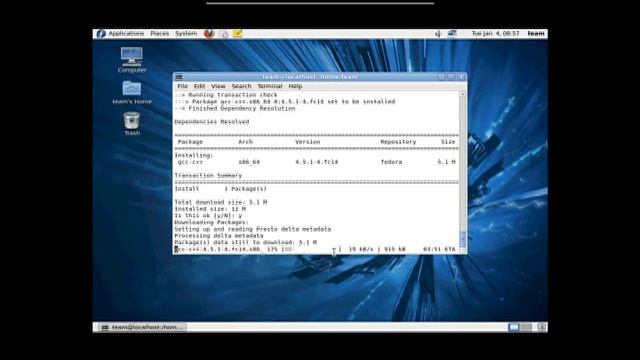 GCC Compiler Install On Fedora 14