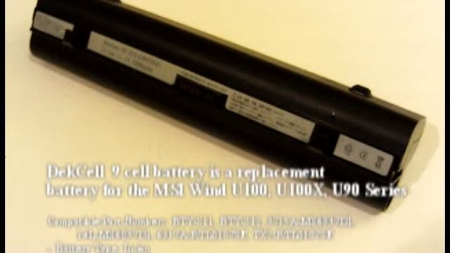 7200mAh (9 Cell) Battery For MSI Wind U100, U100X, U90 Series