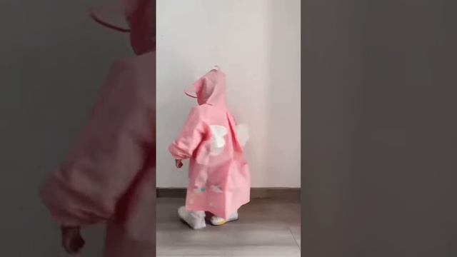 Дождивик-плащ детский для девочки/ Единорожек/OZON размер S 1242822722/OZON размер М 1242314440