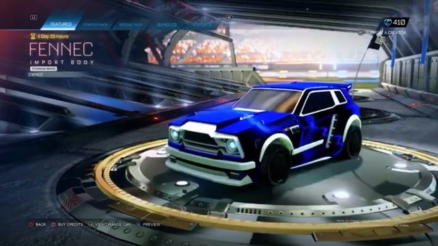Titanium White Fennec In Rocket League Item Shop!!!!!!