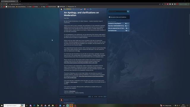 NEWS - Creative Assembly APOLOGISE For Their Earlier Statement - Total War Warhammer 3