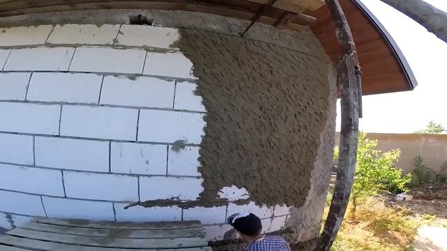 самая простая  декоративная  штукатурка из цемента,можно  делать  своими руками без навыка штукатур