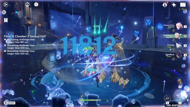 C0 Wriothesley Reverse Melt & C0 Furina Mono Hydro | Spiral Abyss Floor 12 - 9⭐