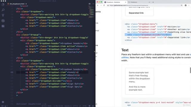 Dropdowns  In Bootstrap 4 || Learn Bootstrap