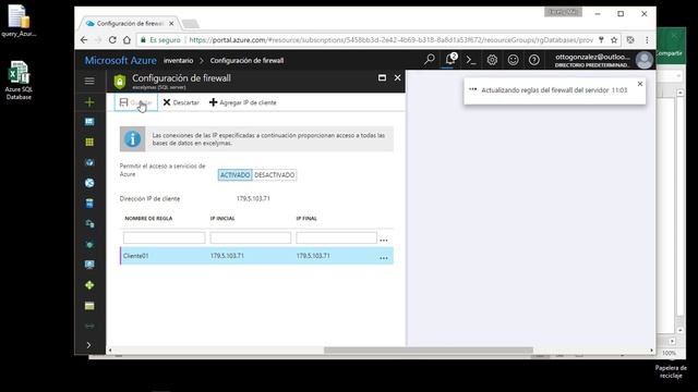Excel + SQL Server + Azure | Azure SQL Database