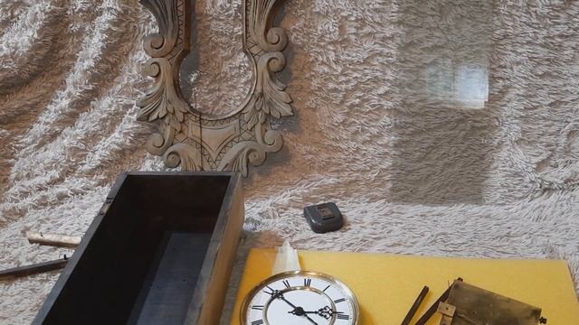 Нечастые антикварные часы с резным фасадом (Германия, вторая половина 19 века). Полная реставрация.