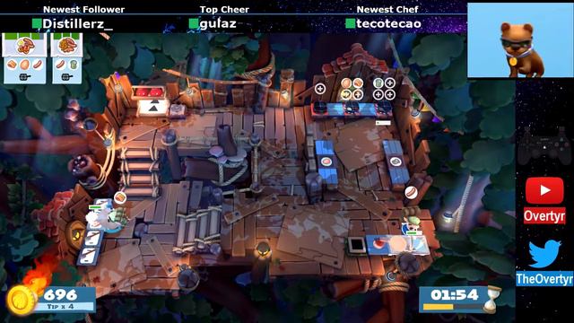 Overcooked 2! 🔥 Campfire Cook Off 🔥 Level 2-2 - WORLD RECORD - Solo 4 Stars! Score: 1464