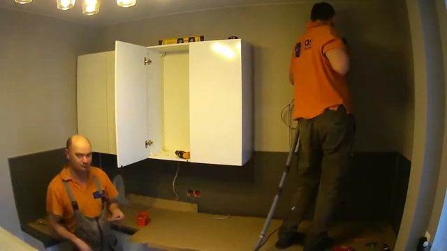 Сборка кухонного гарнитура за 1 минуту. #VOSMebel