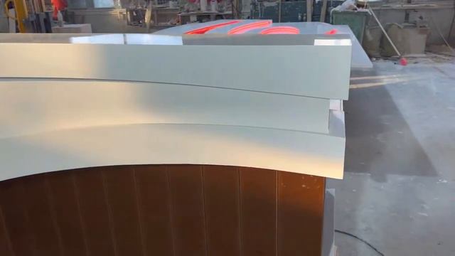 Led White Reception Table Restaurant Reception Desk Furniture