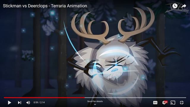 [RAW] Reaction To Stickman Vs Deerclops - Terraria Animation, By Jzboy