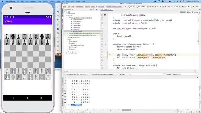 Android Chess 017: Making Chessboard Scalable Based On Canvas.width And Canvas.height