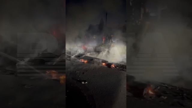 Кадры тушения беспилотника в хуторе под Таганрогом.