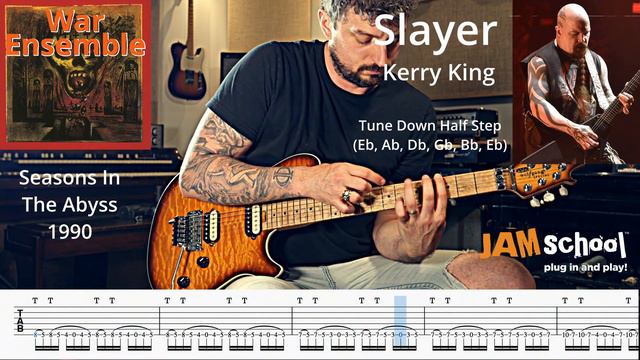Slayer War Ensemble Guitar Solo Jeff Hanneman Kerry King (With TAB)