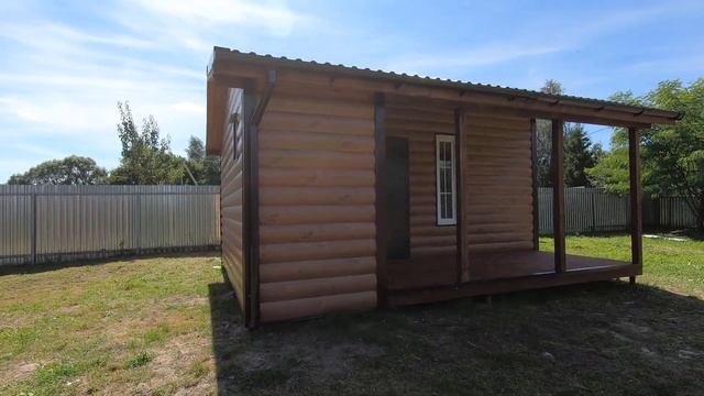 Дачный домик 600500 с верандой и хоз.блоком. Калининградская область.