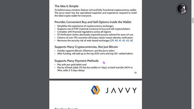 Обзор ICO🔥JAVVY – Многофункциональный Криптовалютный Кошелек.