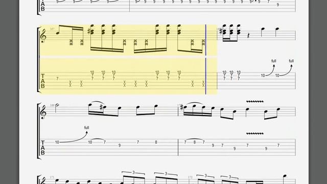 Fade To Black Solo Guitar Tab