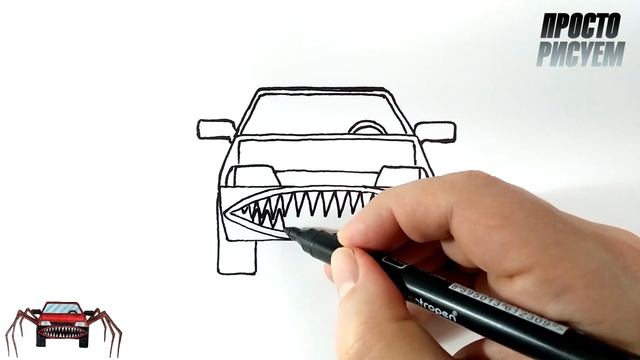Как нарисовать машину ВАЗ 2109 Пожиратель