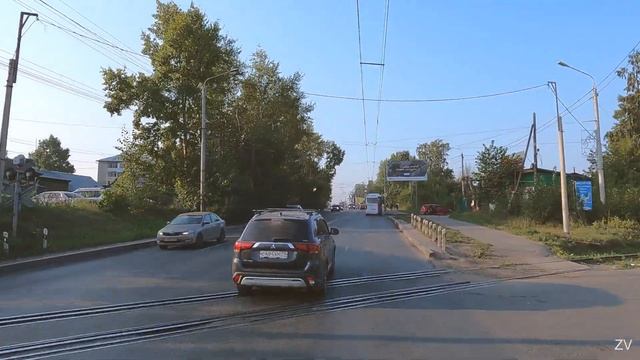На машине по Томску. Проспект Комсомольский / By Car In The City Of Tomsk. Komsomolsky Avenue / 4k