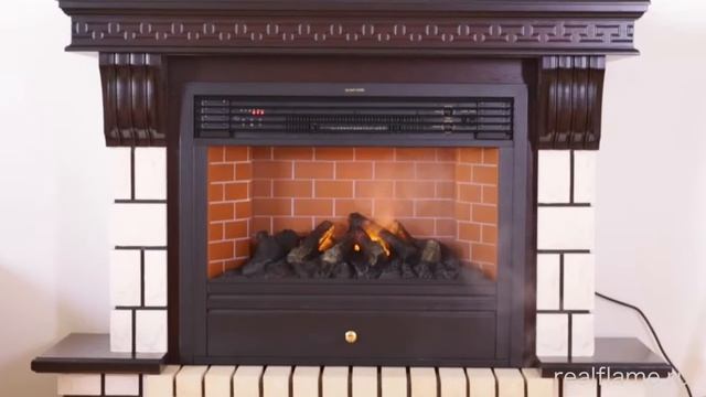 Электрокамин Realflame Stone AO с очагом Novara.mp4