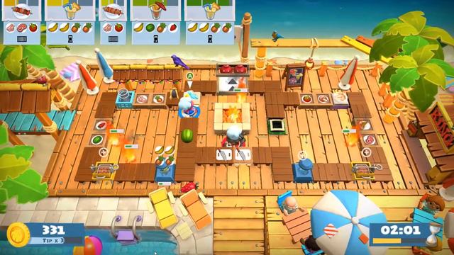 Overcooked! 2  Surf n Turf 3 Stars   Level 3-2