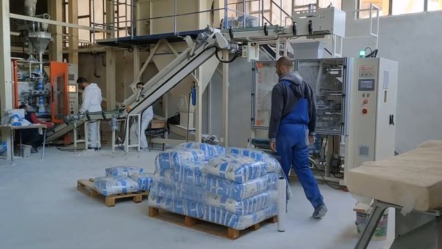 Упаковка сухих строительных смесей