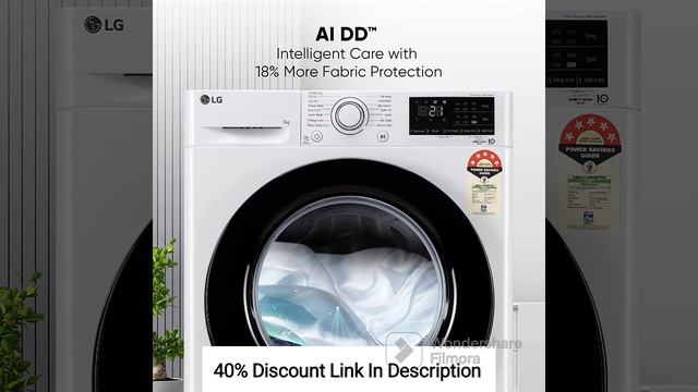 LG 7 Kg 5 Star Inverter Fully-Automatic Front Loading Washing Machine With Inbuilt Heater FHV1207Z2