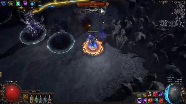 【POE 3.6】Trickster EBMOM-The Mix Chaos Build-Bane、Soulrend、Blight、Essence Drain-T18 Uber Elder 02