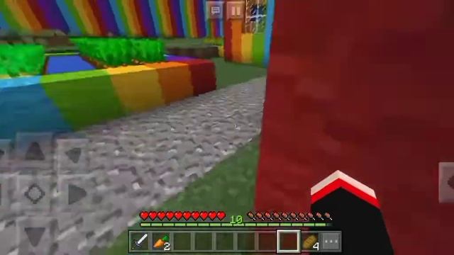 Я проник в деревню радужного игрока в МАЙНКРАФТ ПЕ