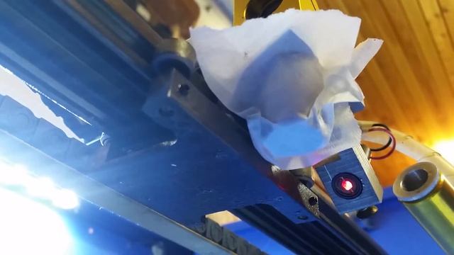 Настройка зеркал после замены лазерной трубы CO2 часть 5