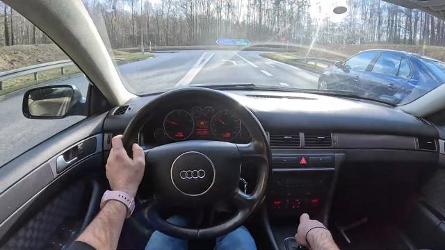 2003 Audi A6 C5 2.4 V6 170HP 0-100 POV Test Drive 1543 Joe Black