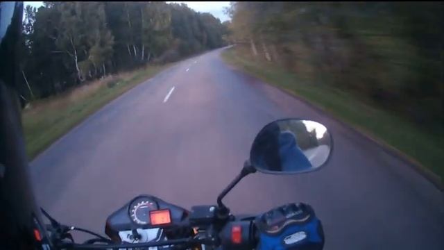 Прохват по селу на мотоциклеstels flex 250