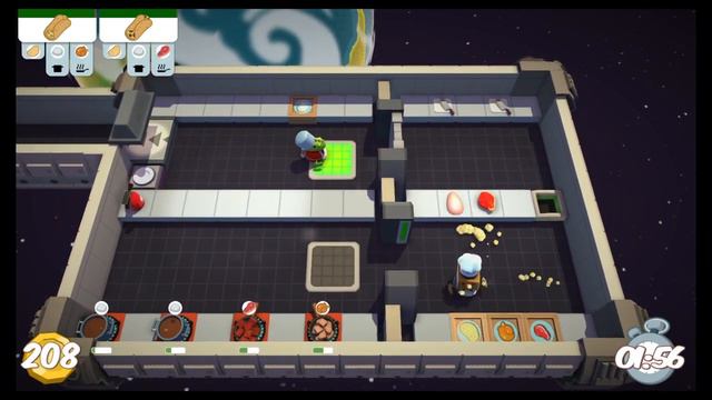 [Overcooked: Level 5-3] 2-Player OUTDATED World Record Score: 442