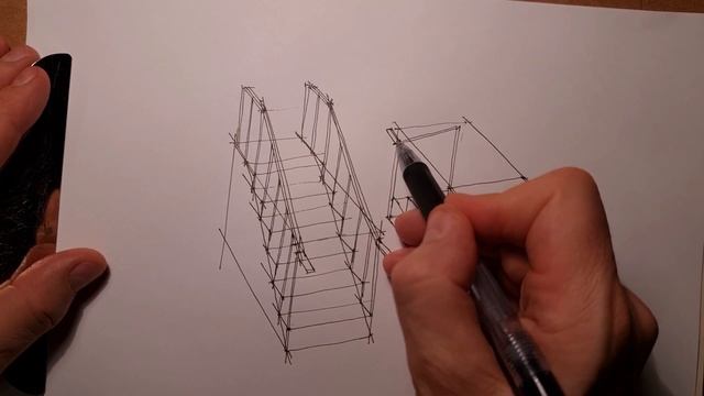 Как нарисовать лестницу.