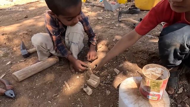 Making A Wooden Ladder By Grandma's Family