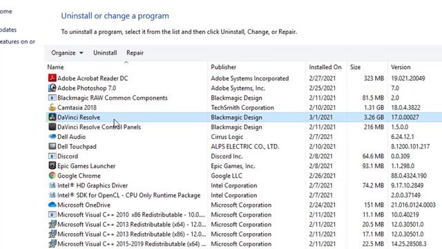 How To Completely Uninstall / Delete / Remove  DaVinci Resolve Windows 10 / 8 / 7