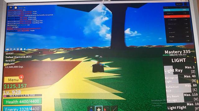 Прокачиваюсь в блокс фрукт и разговариваю