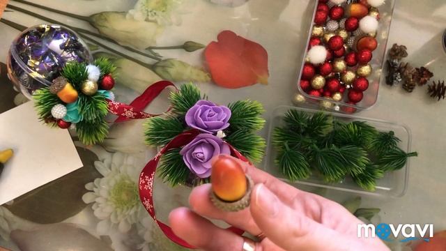 Новогодний шар с конфетами