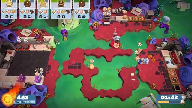 (outdated) Overcooked 2. Story 6-2 | 2 Players Online Coop 4 Stars | Score: 1061