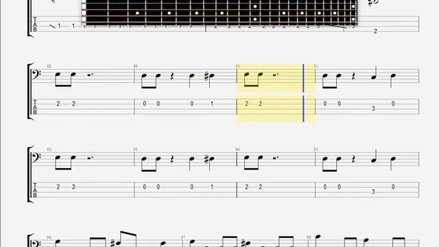 Aria   Geroy Asphalta BASS GUITAR TABLATURE